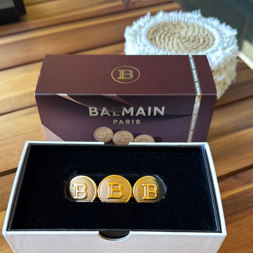 Balmain 18k Gold Plated Barrette